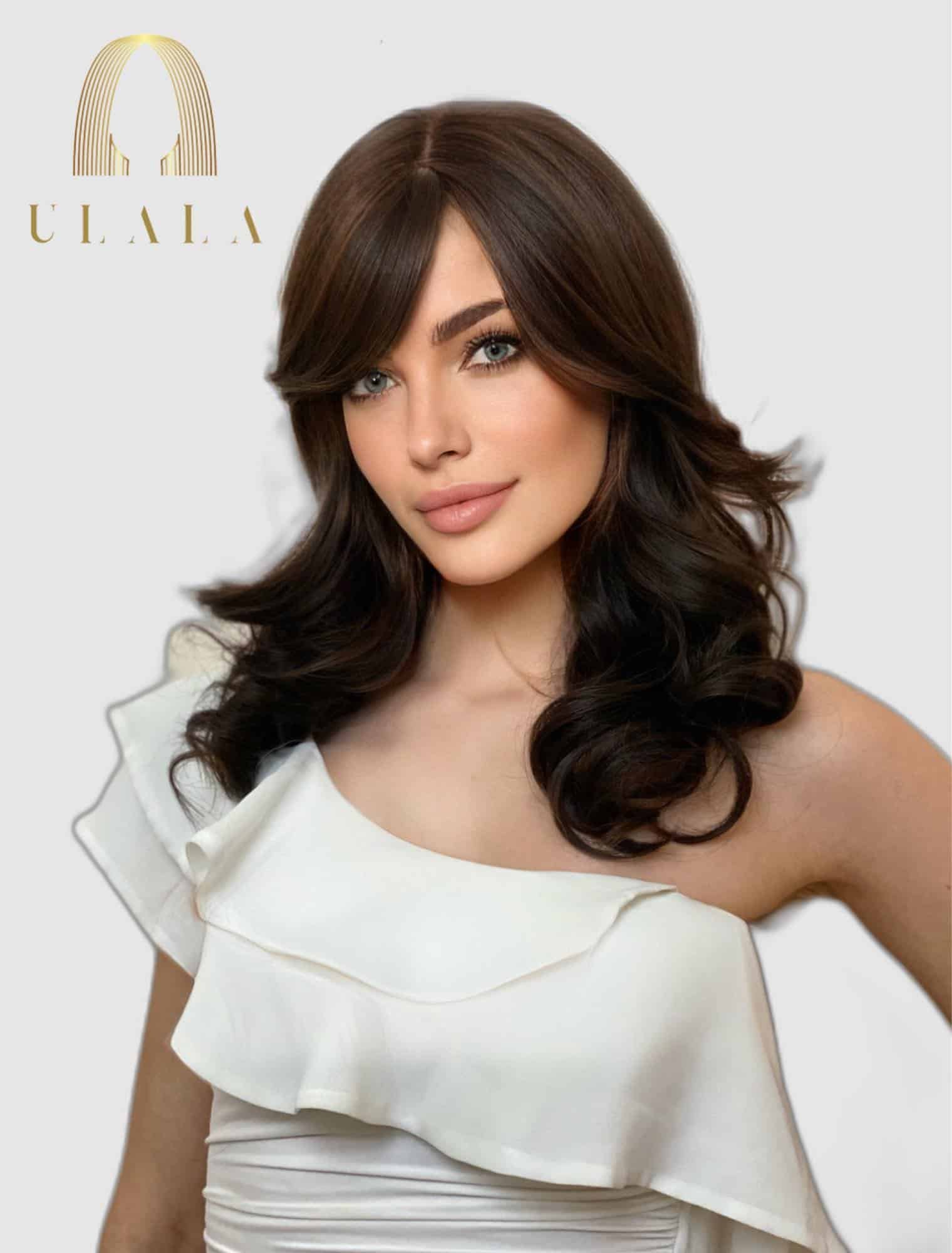 barna frufrús paróka valódi emberi hajból