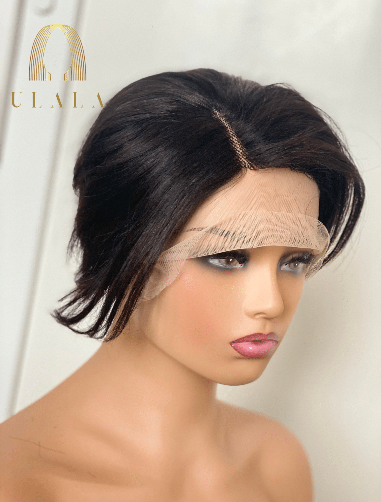 Lace front parókák női barna rövid csipke