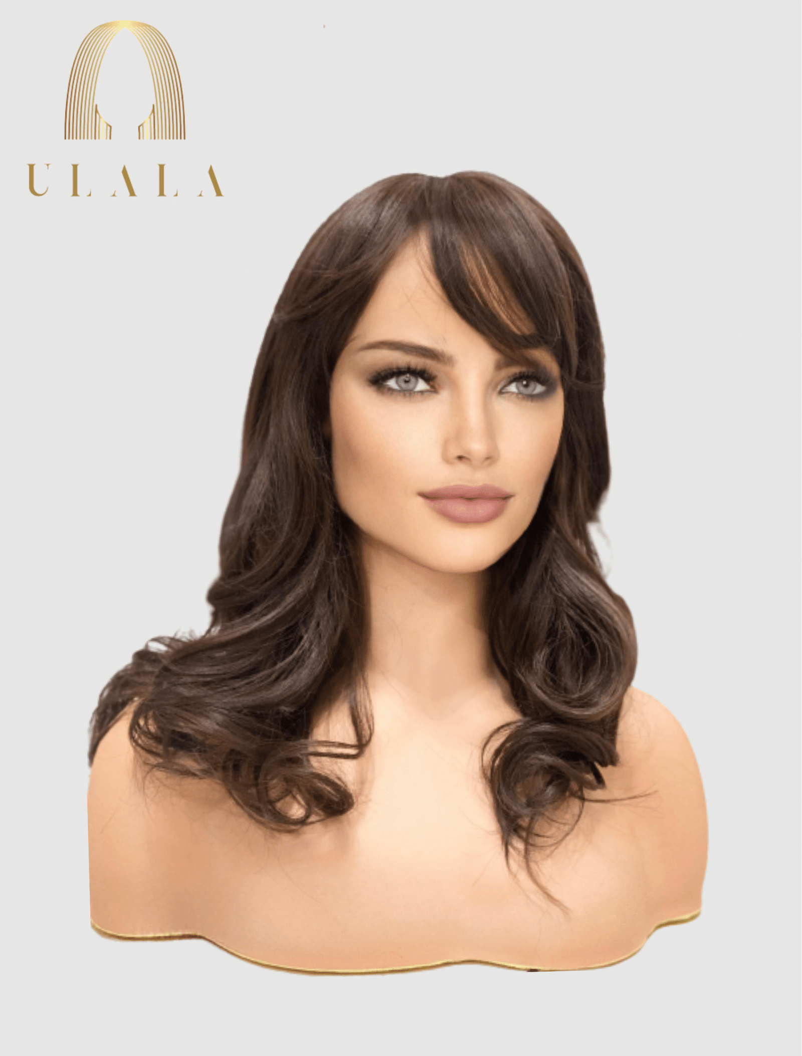 barna paróka valódi hajból