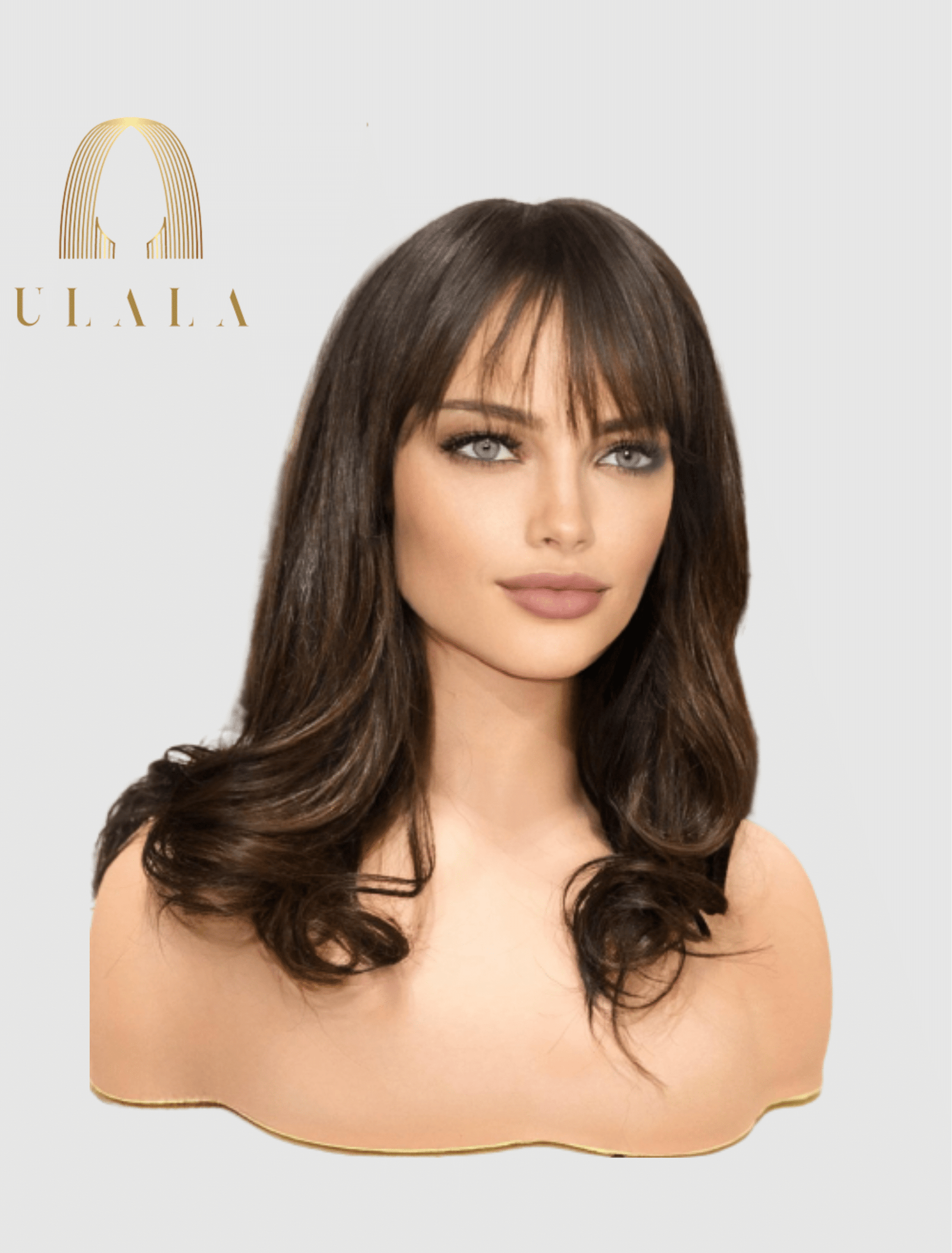 csokoládé barna paróka igazi emberi hajból