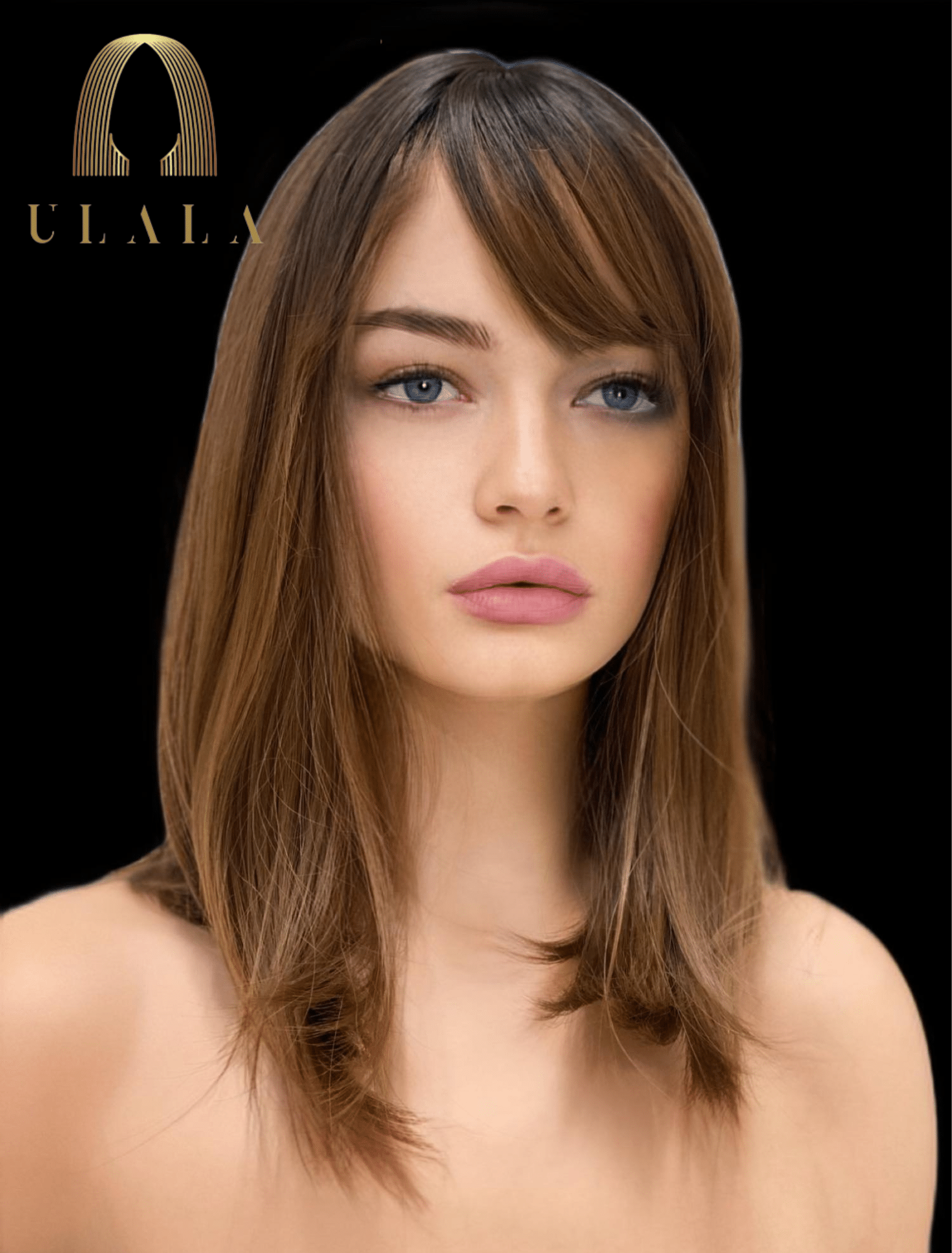 emberi haj parókák olcsón - barna