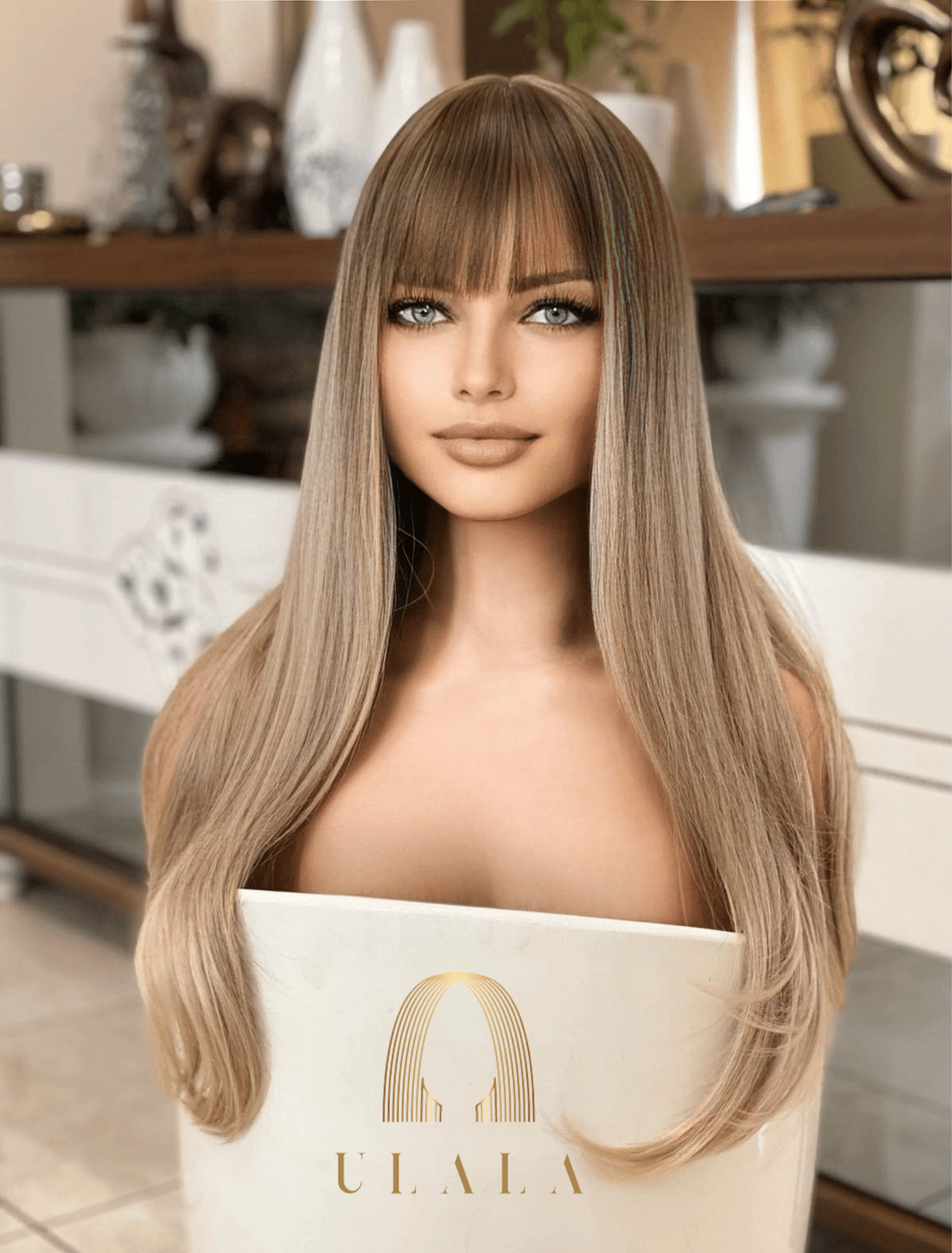 hosszú szőke-barna paróka eladó