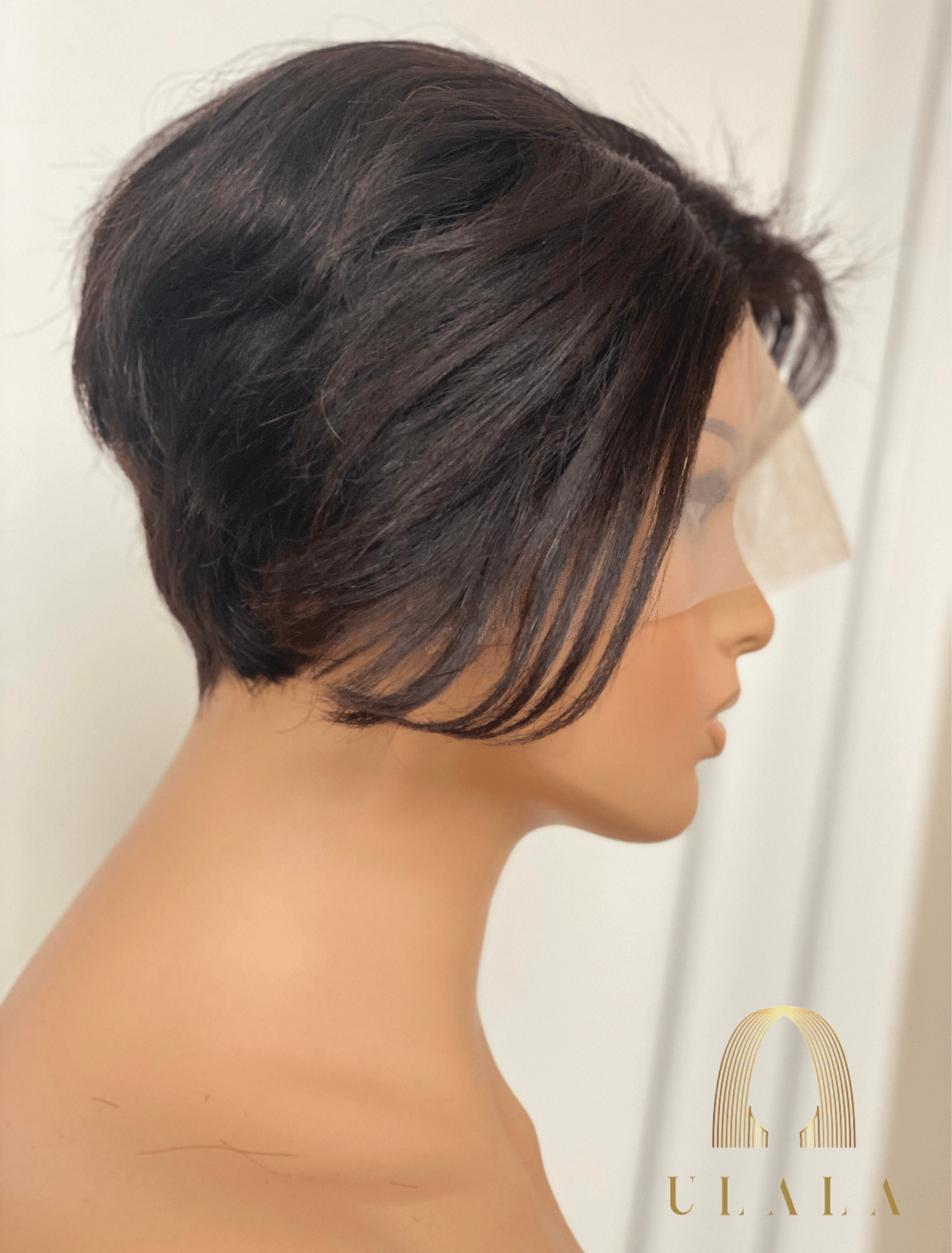 rövid barna lace front paróka
