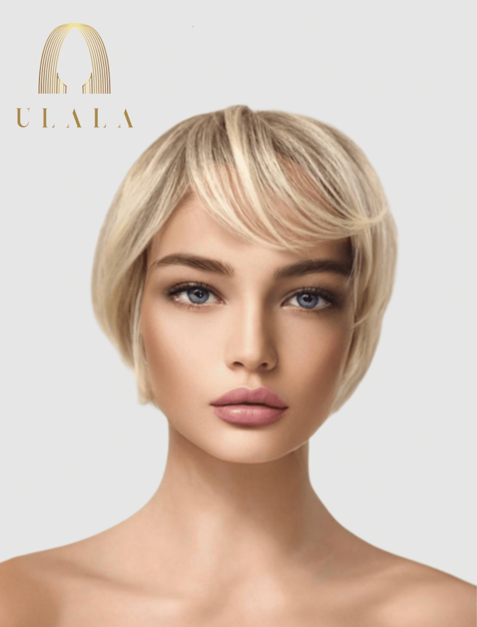 rövid szőke paróka valódi hajból