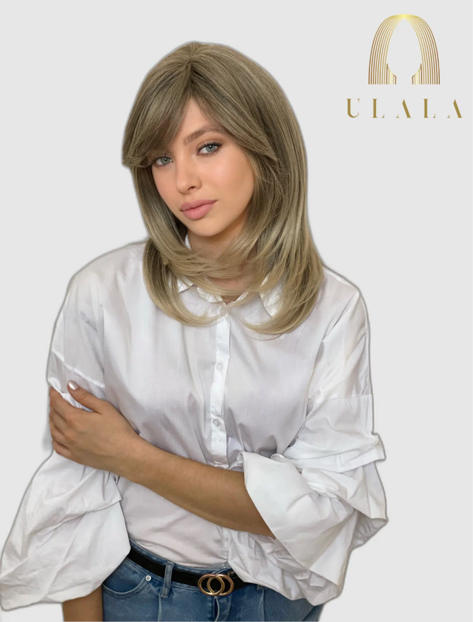 természetes sötét szőke paróka eladó - emberi haj