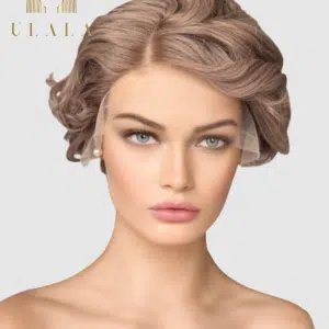 Rövid hálós lace front paróka emberi haj