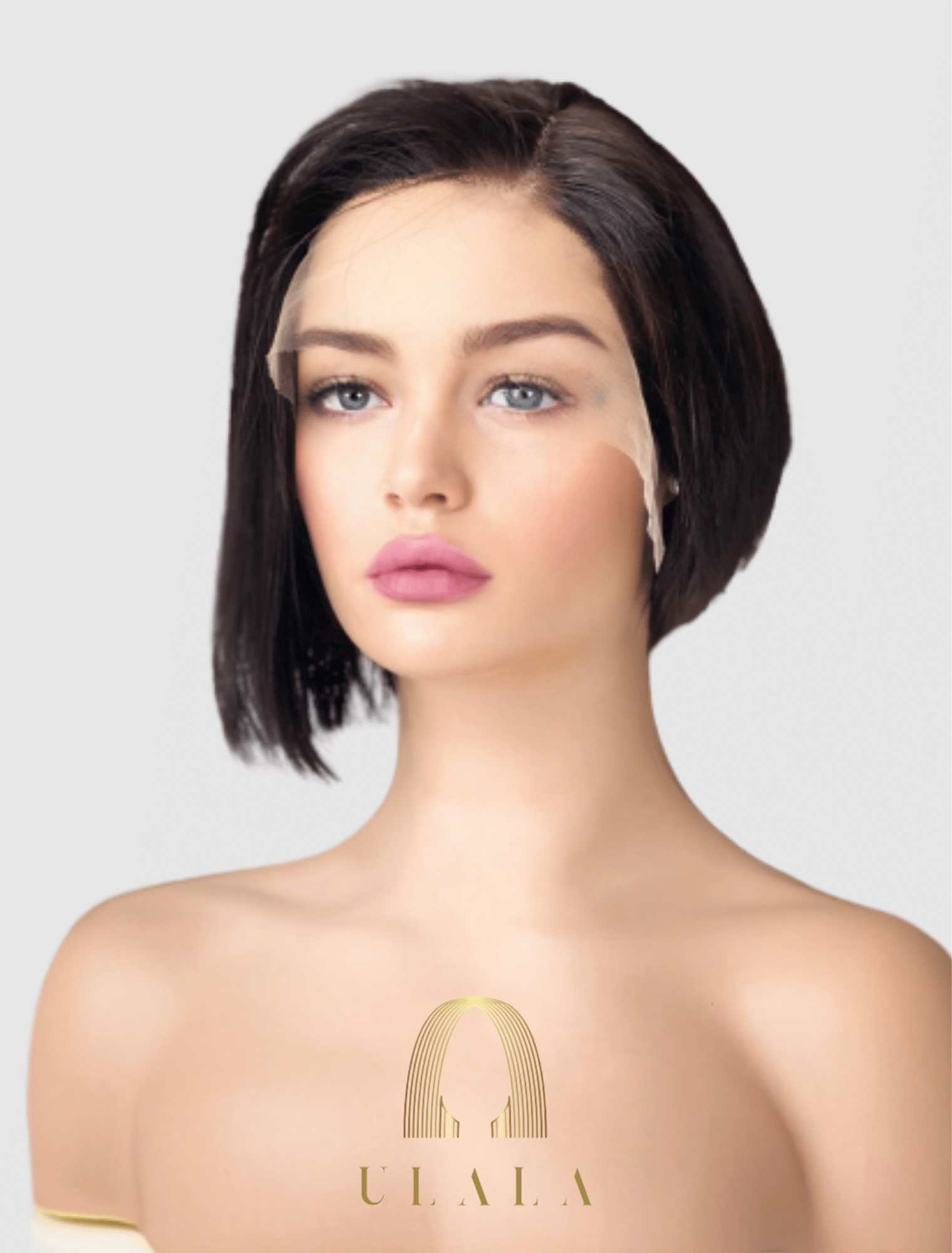 barna félhosszú hálós paróka