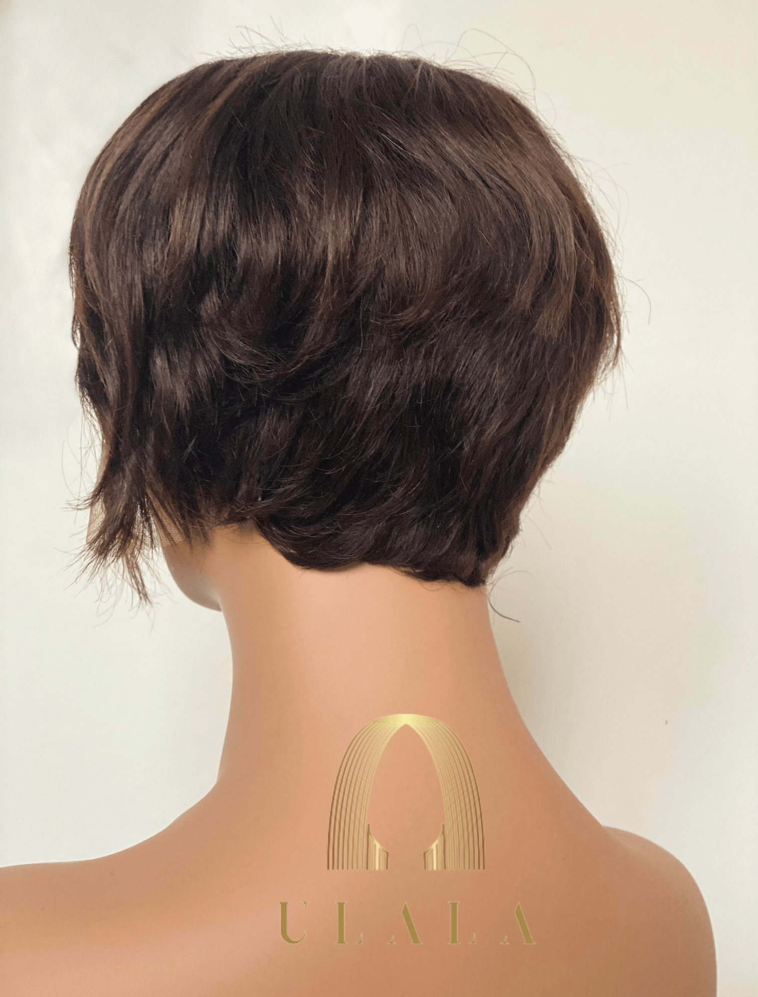 barna rövid hálós női paróka