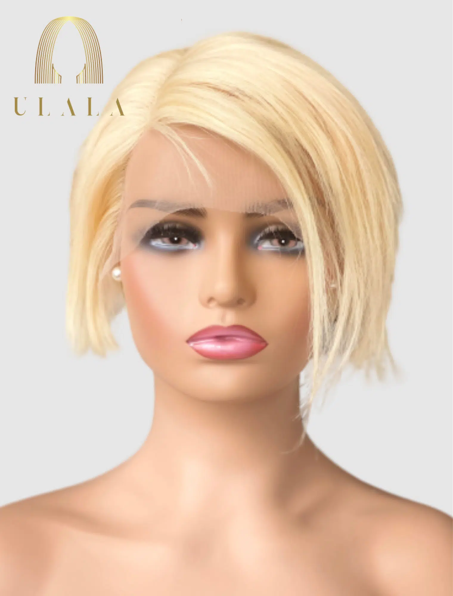 rövid szőke hálós csipke lace front paróka eladó - emberi haj