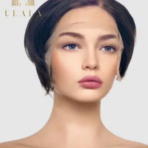 rövid barna hálós lace front paróka