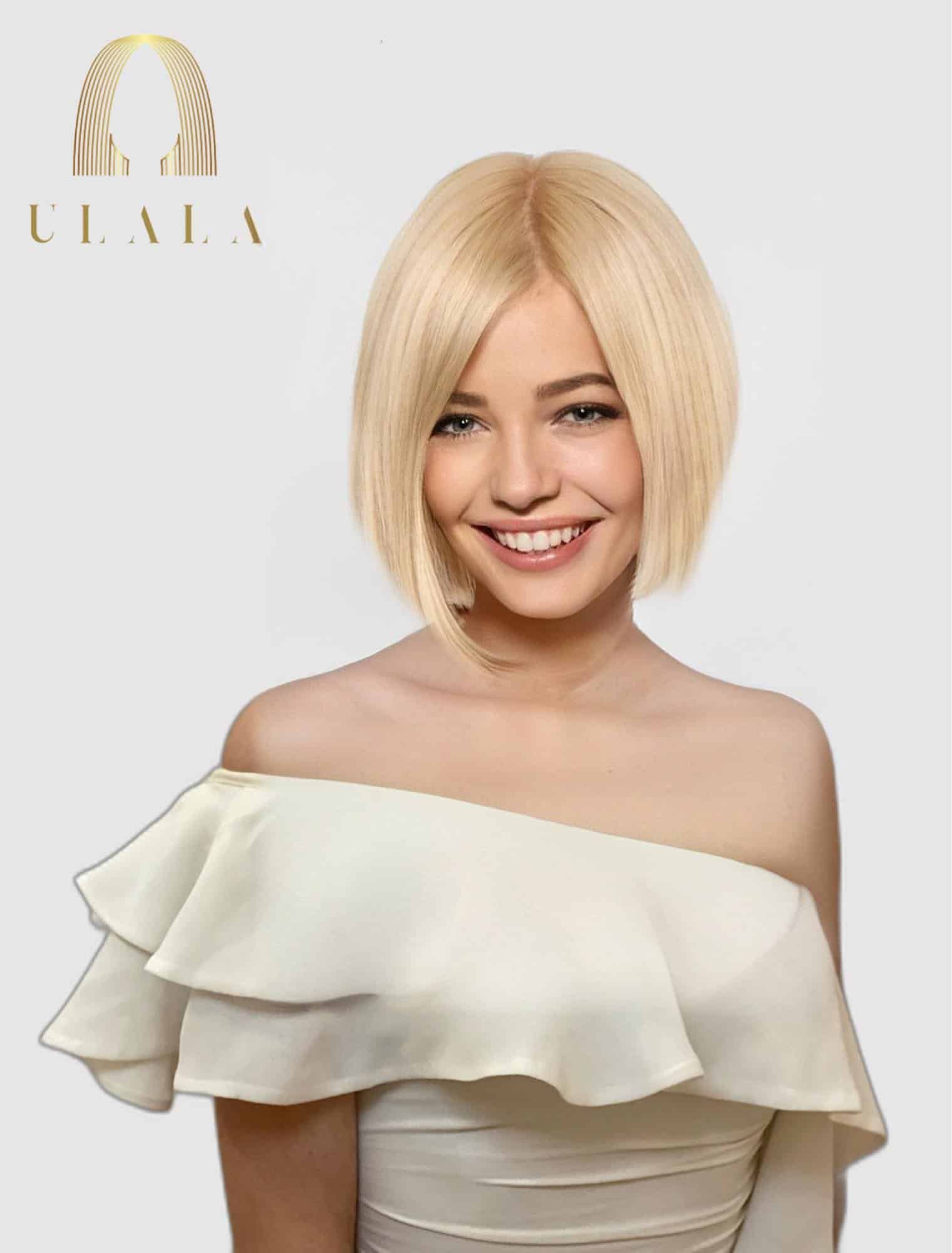 szőke bubi hálós paróka emberi hajból