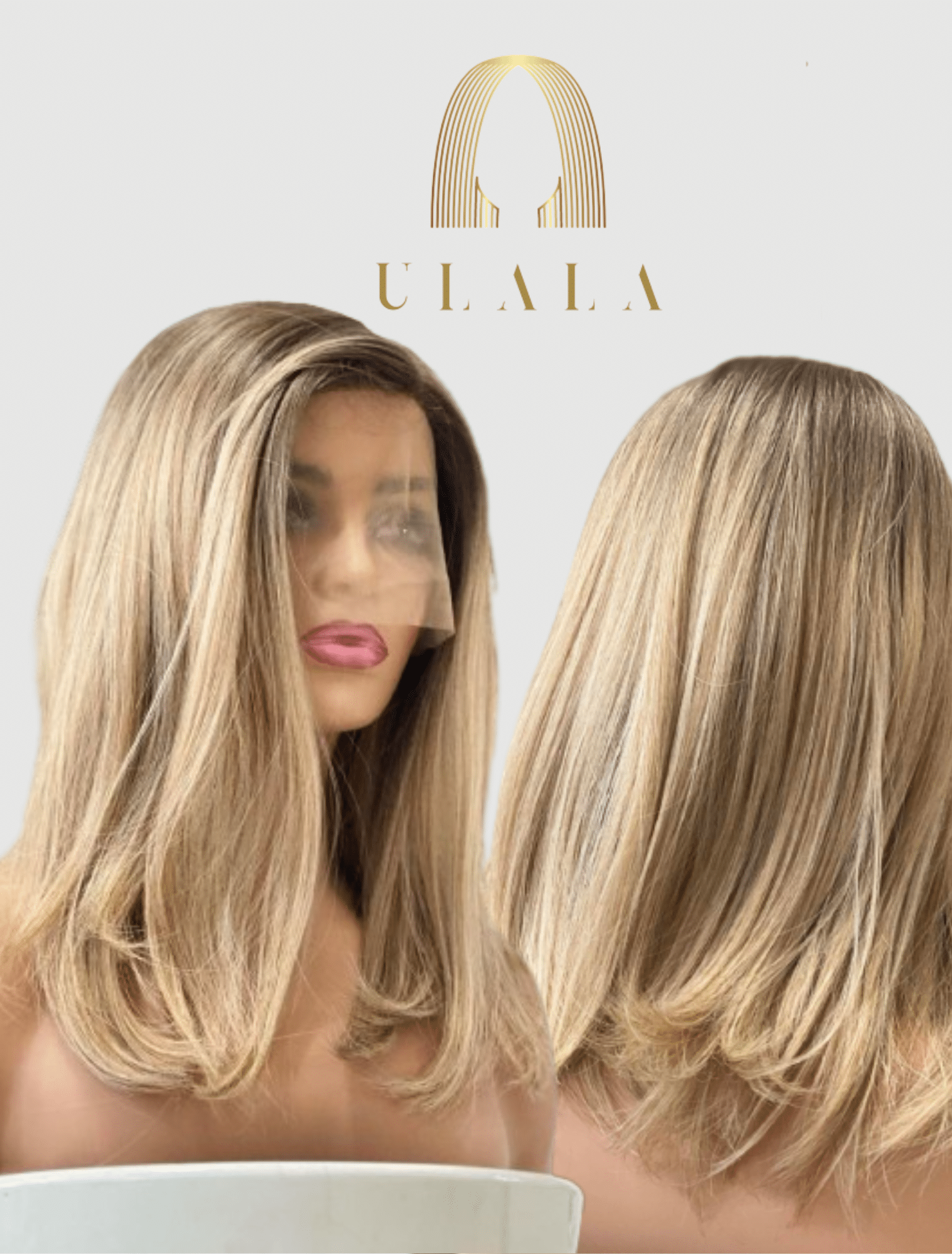 szőke lace front paróka valódi hajból