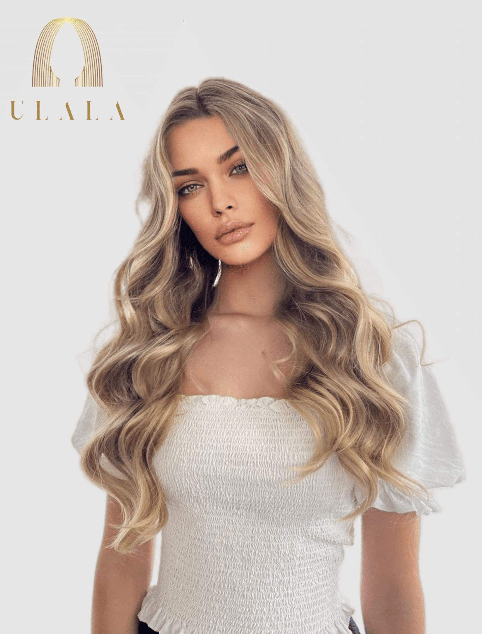 Hosszú szőke hálós paróka 100% emberi hajból