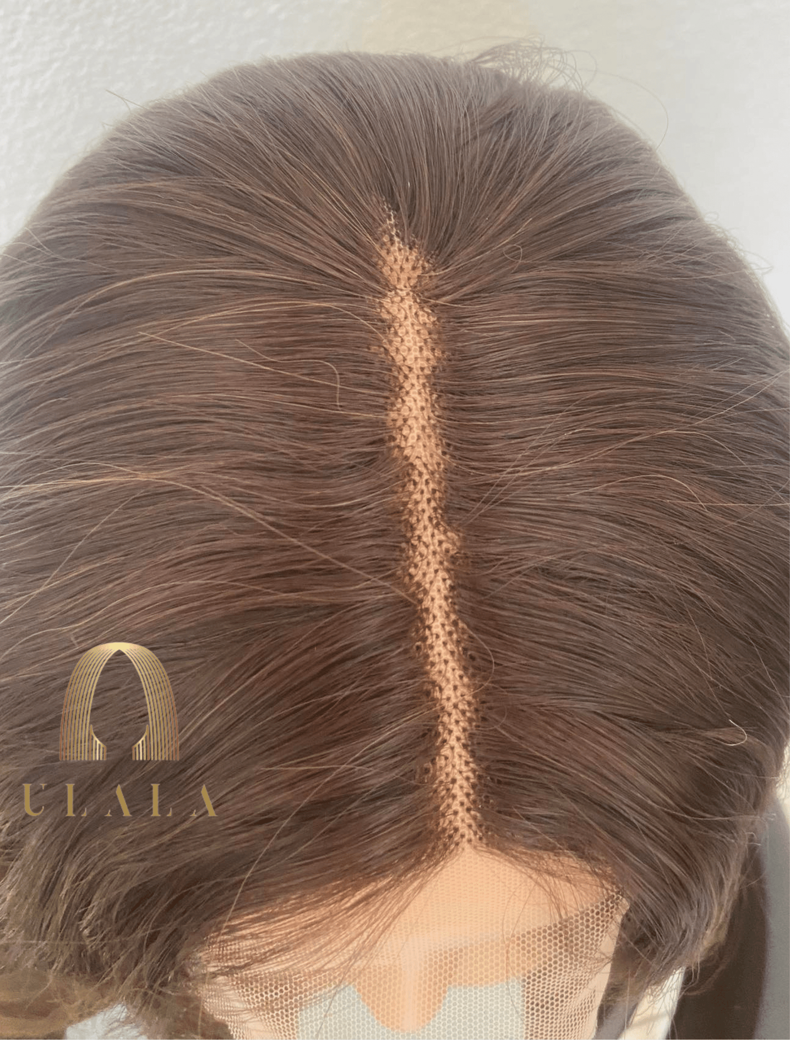 barna lace front paróka, hálós csipke