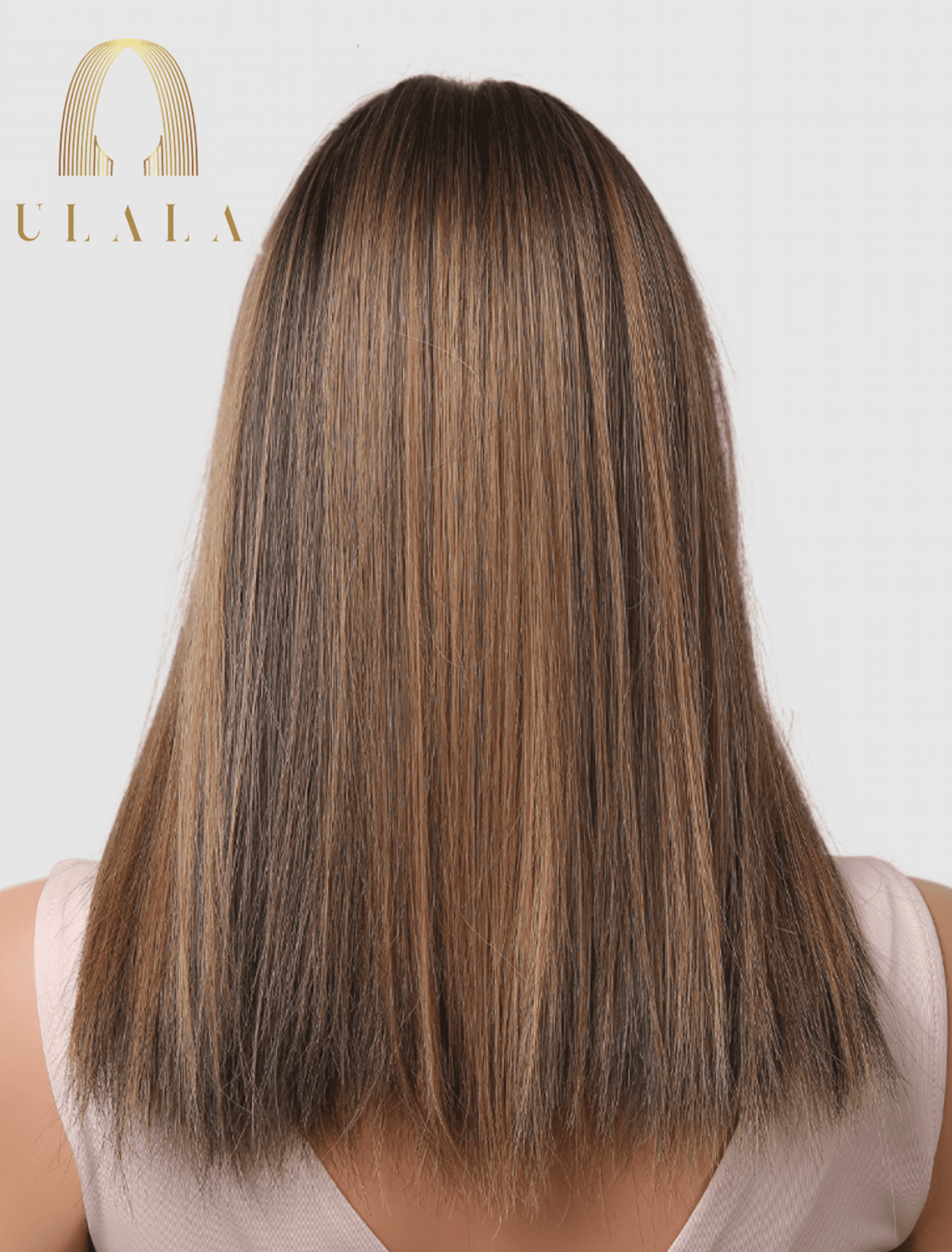 barna paróka valódi hajból