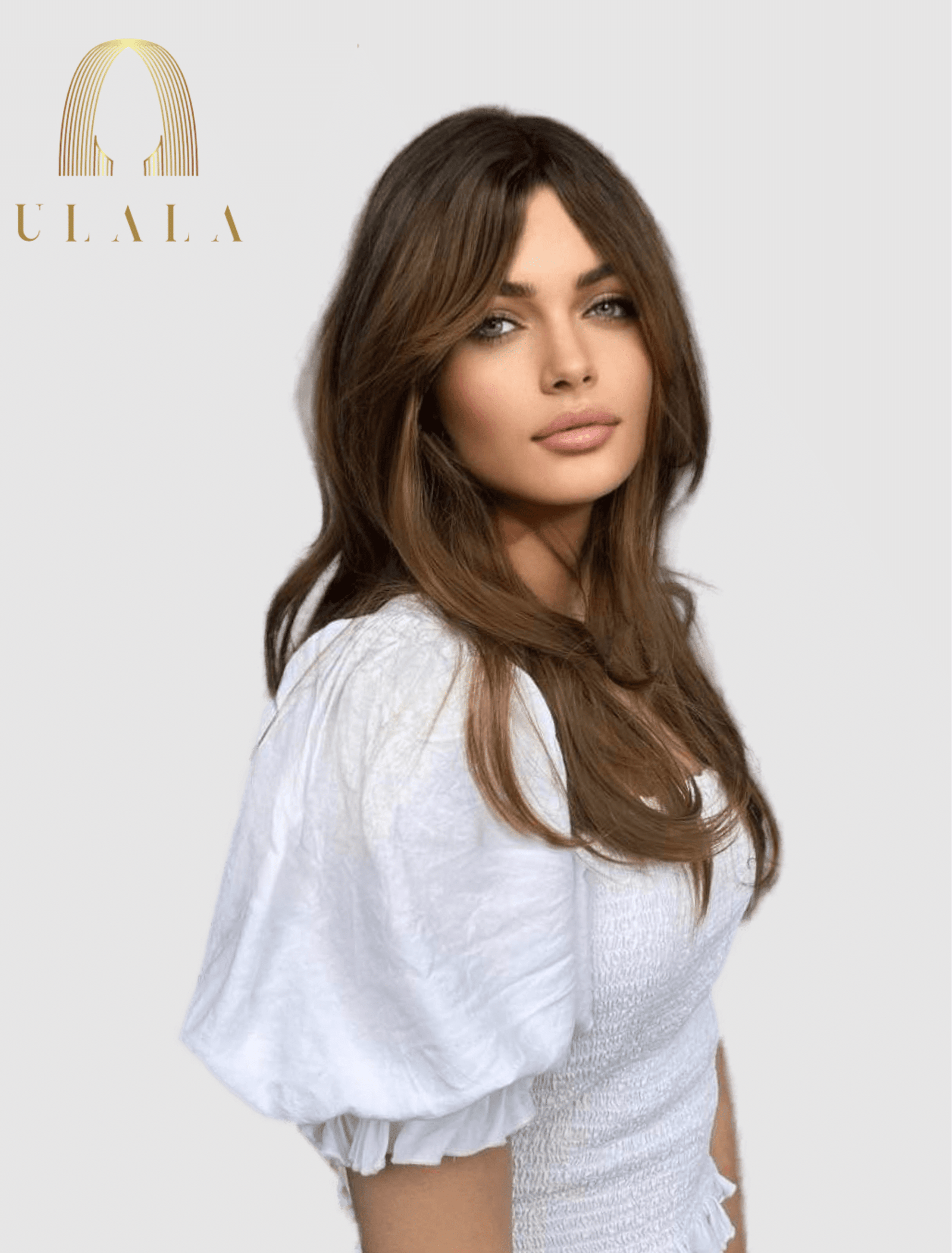 barna paróka valódi hajból