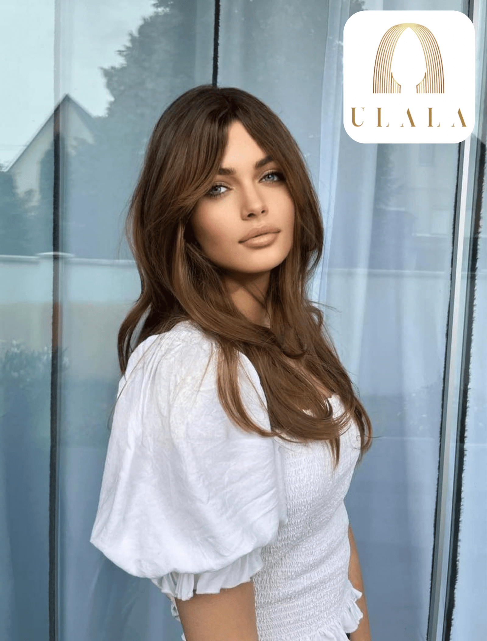 barna valódi haj paróka