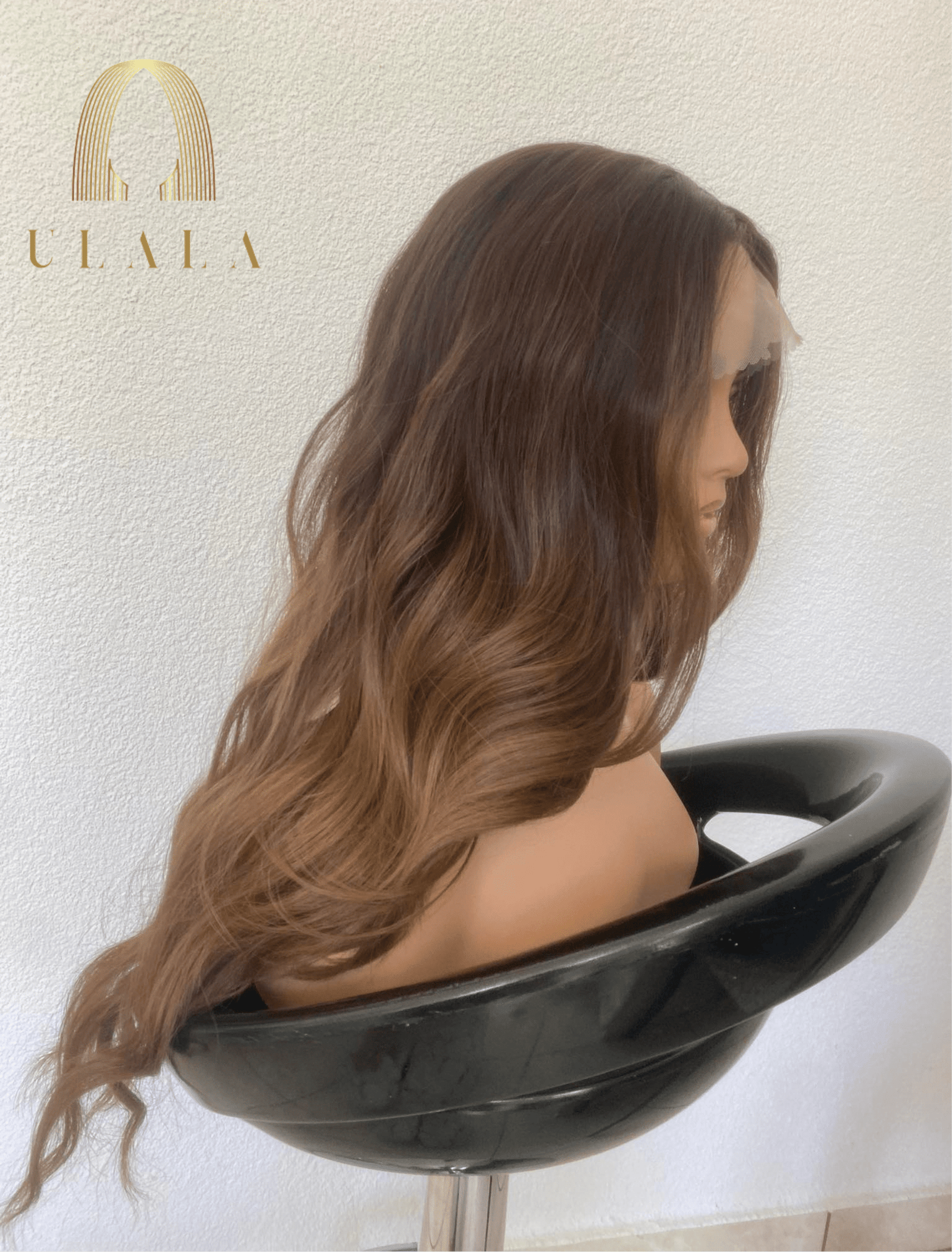 hosszú barna balayage lace front paróka