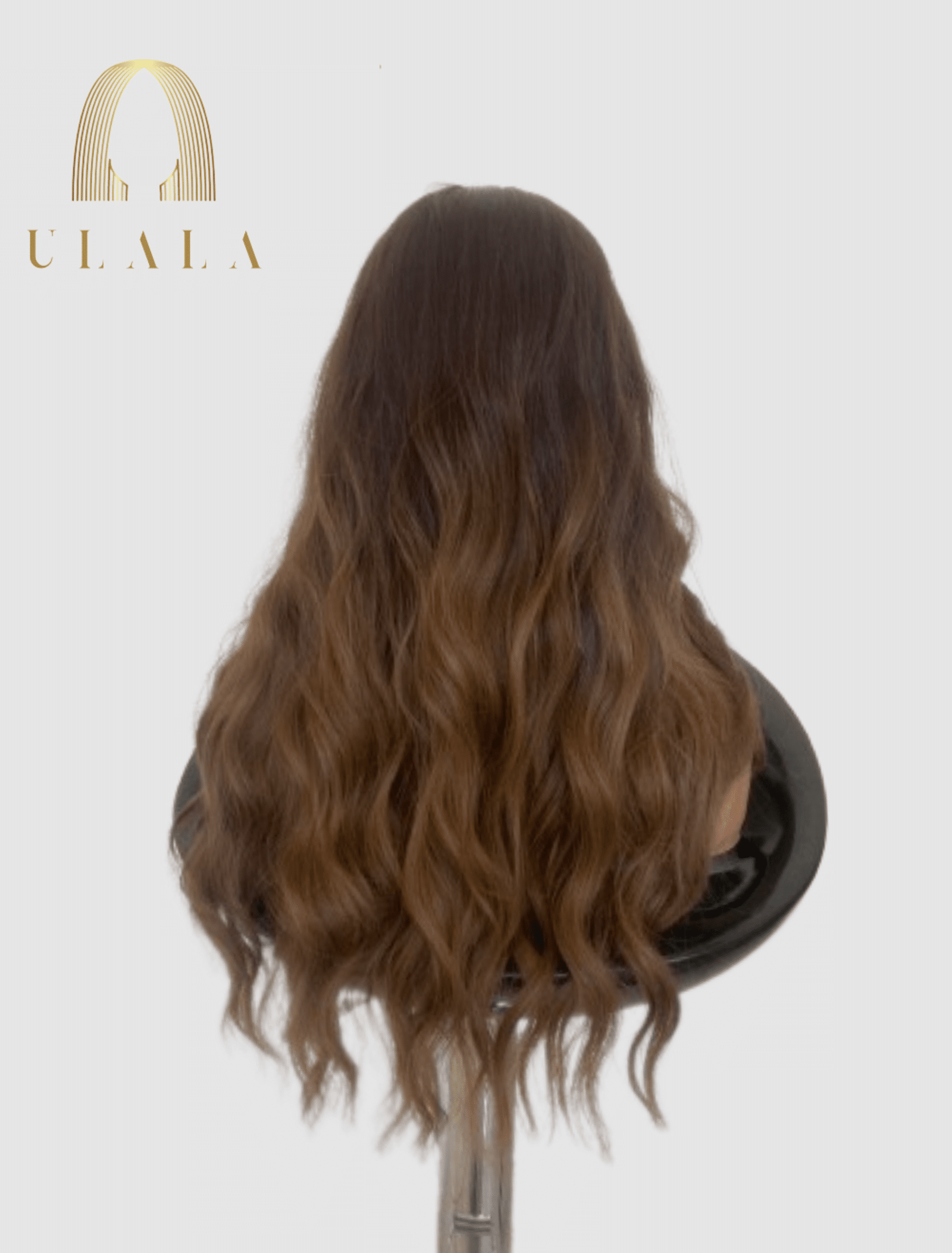 hosszú barna balayage paróka- láthatatlan elejű