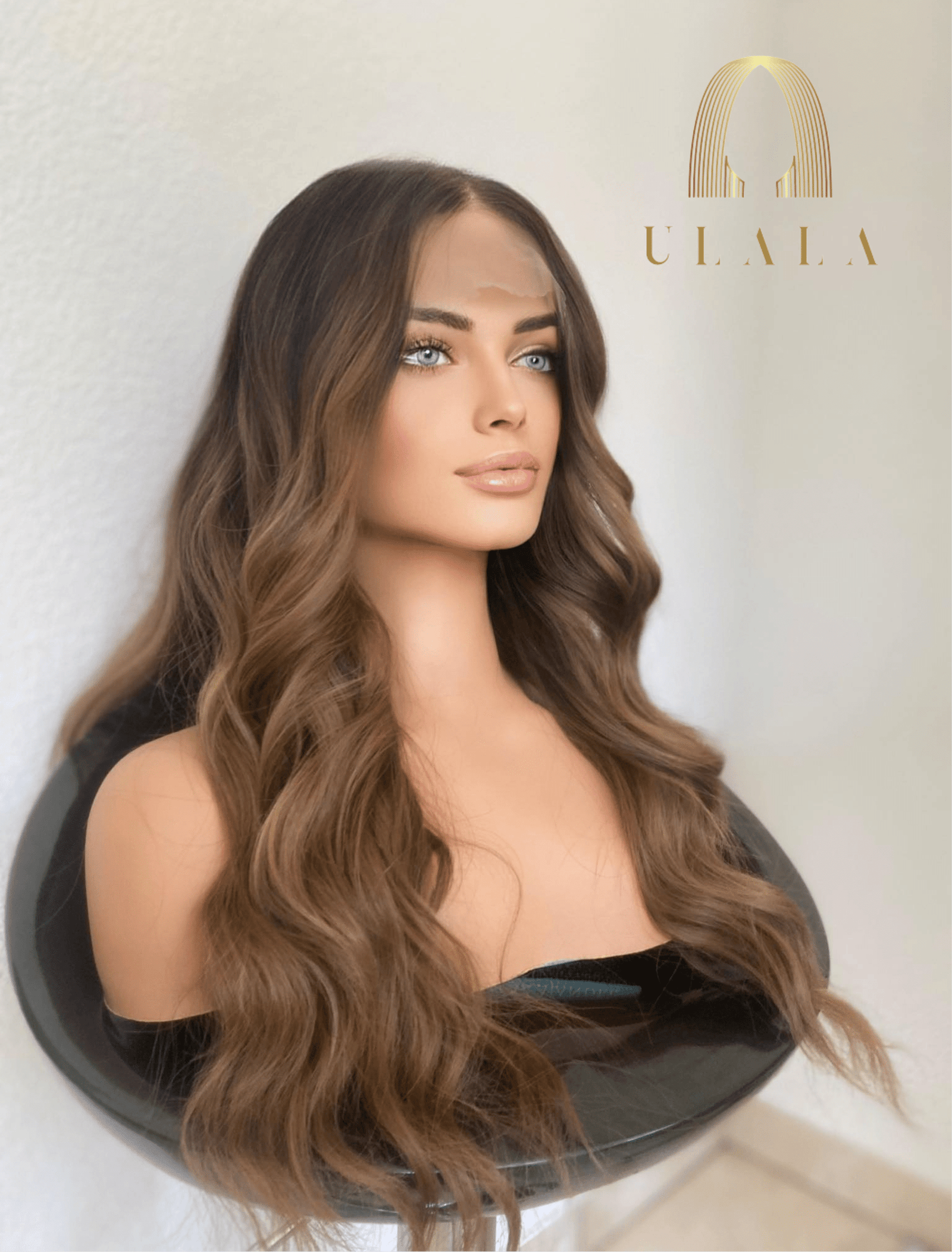 hosszú barna lace front paróka