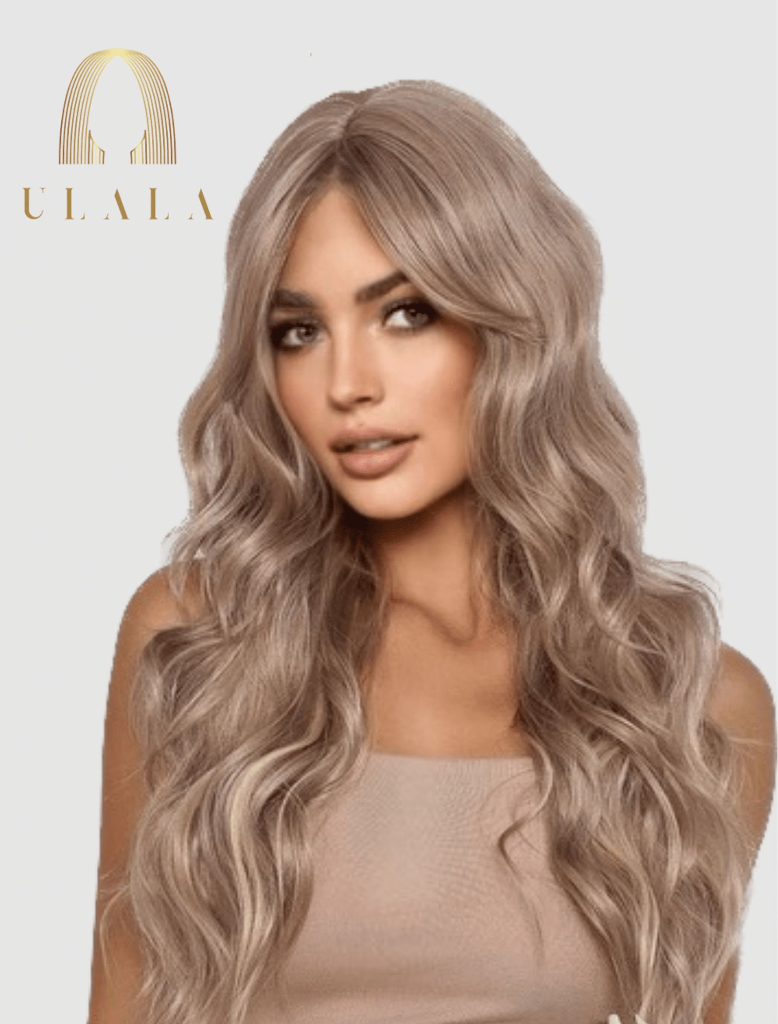 hosszú szőke természetes paróka