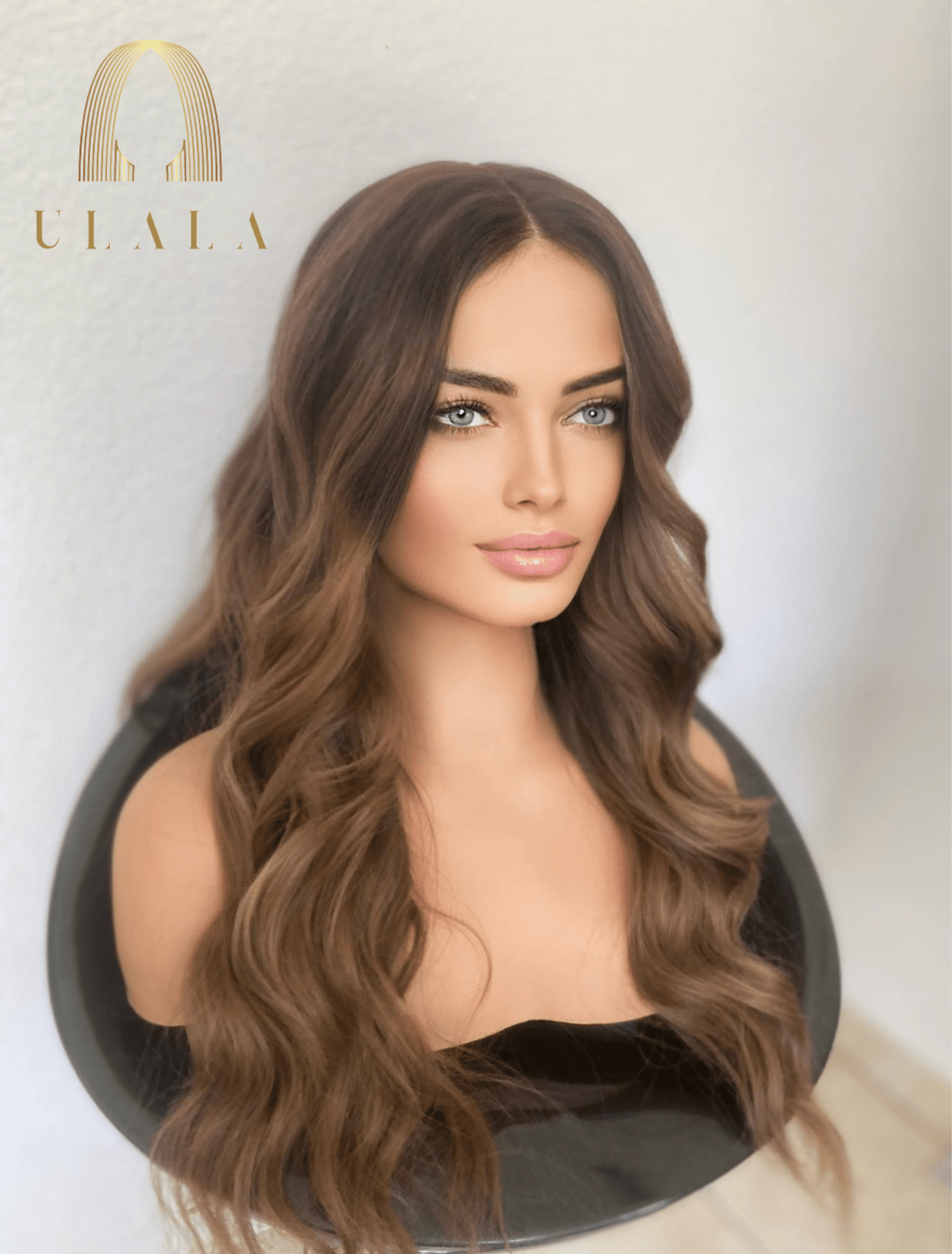 hosszú barna hálós paróka