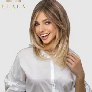 középhosszú szőke ombre paróka