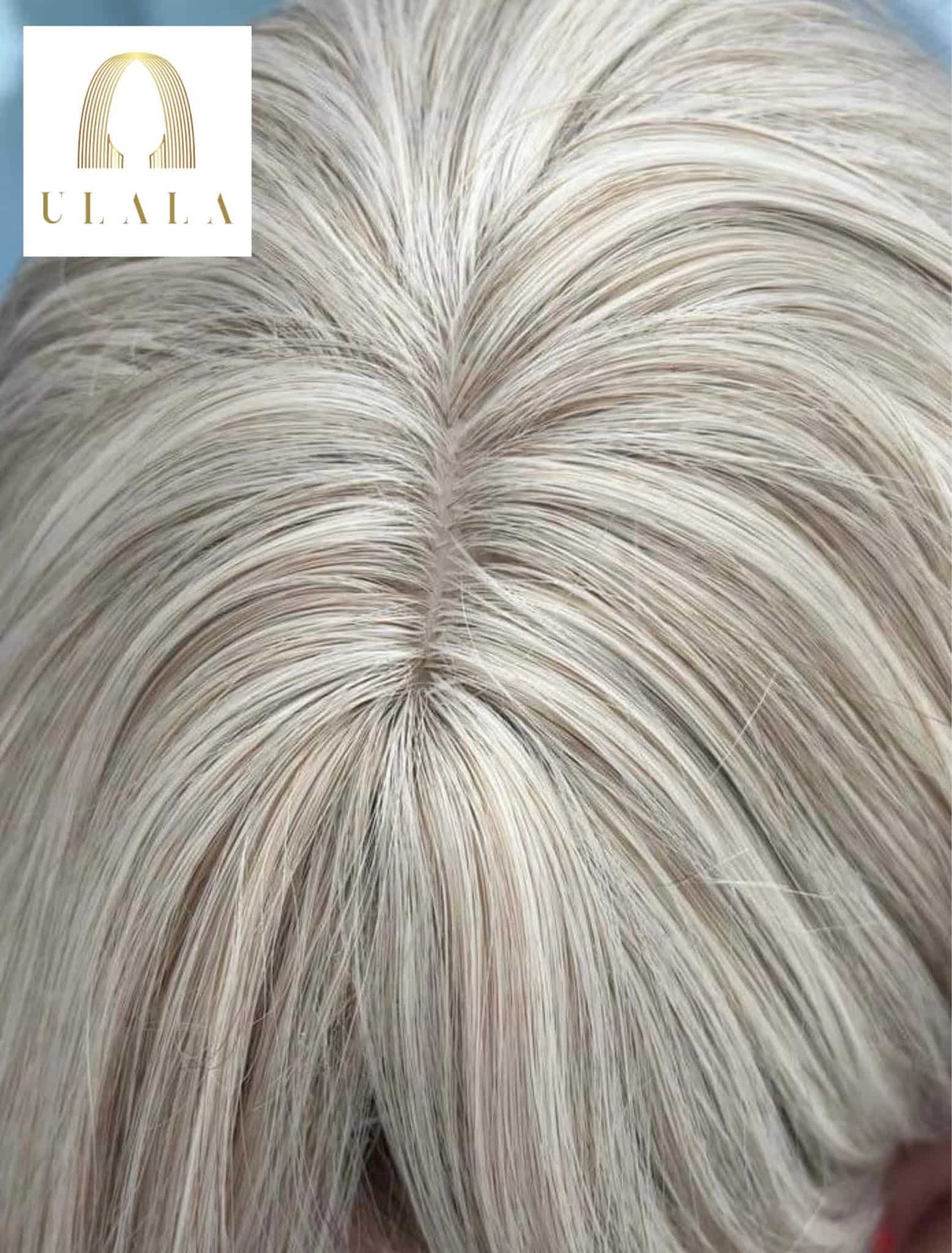 szőke paróka mű fejbőrrel