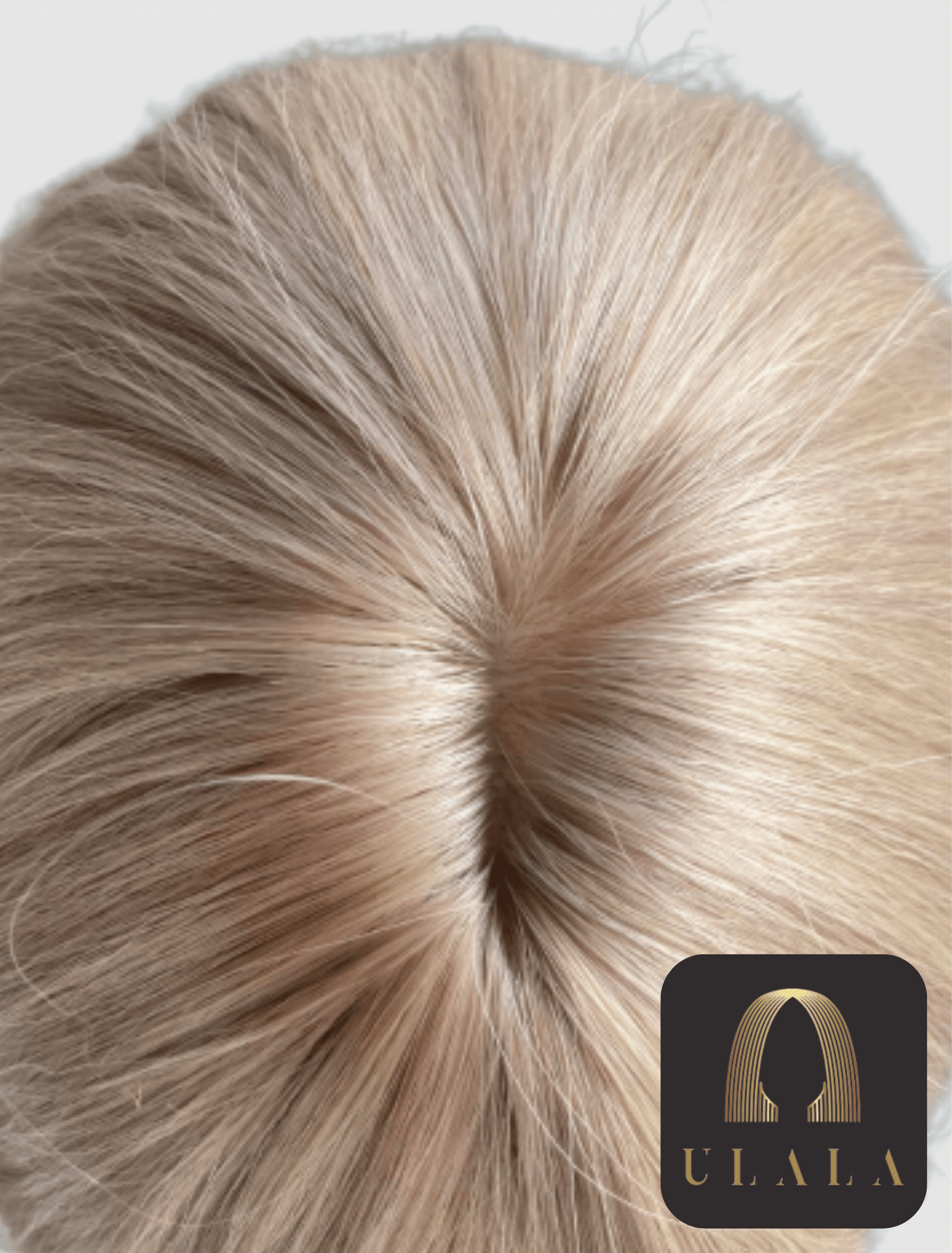 szőke természetes paróka mű fejbőrrel